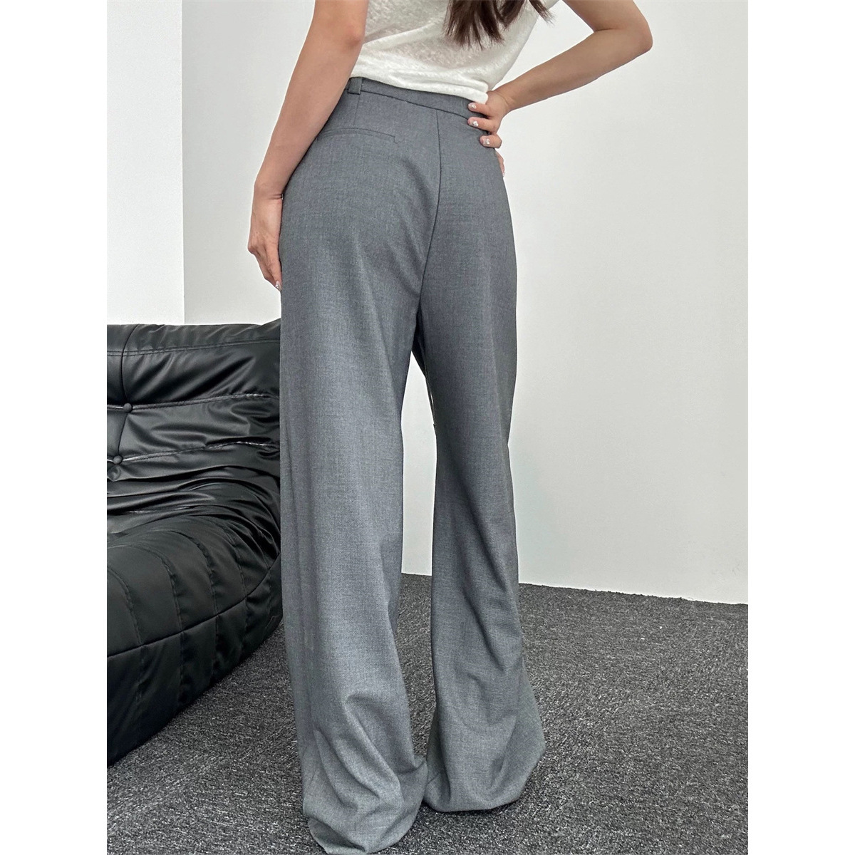 9W21 慵懶垂墜感綁帶西裝長褲 兩色