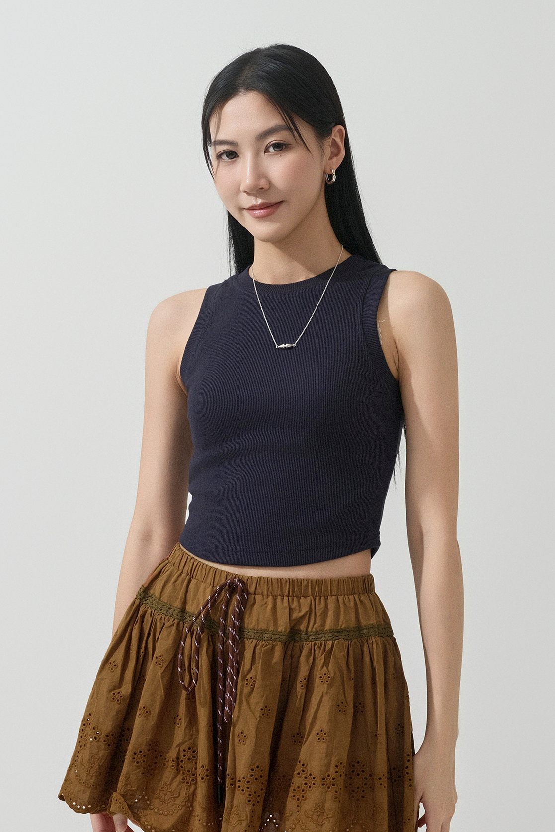 小弧腳彈性羅紋背心 (預購產品）