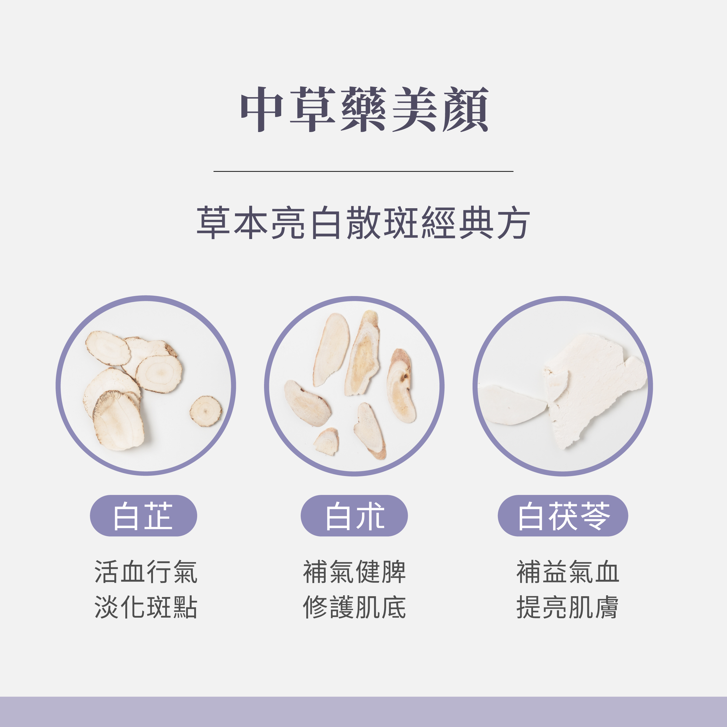 白朮、白芷、白茯苓