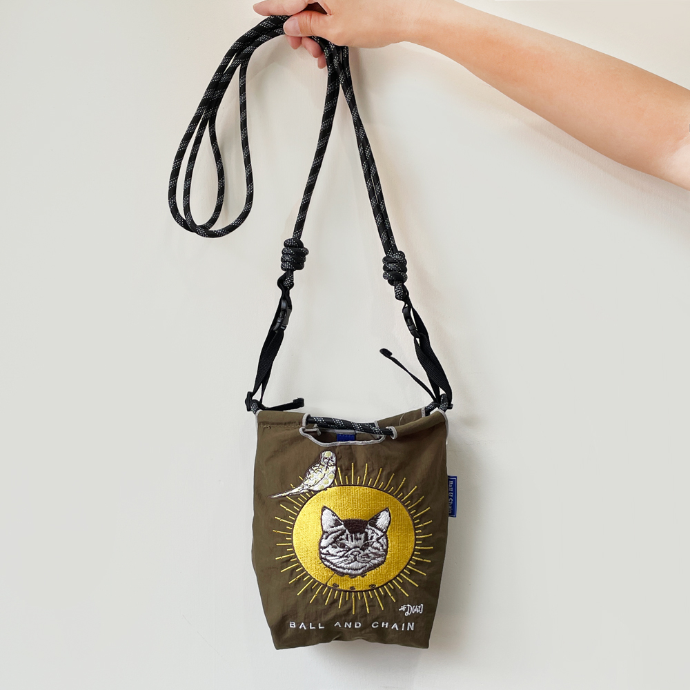 Ball＆Chain 刺繡環保購物袋 S號 - 綠 (31320113)