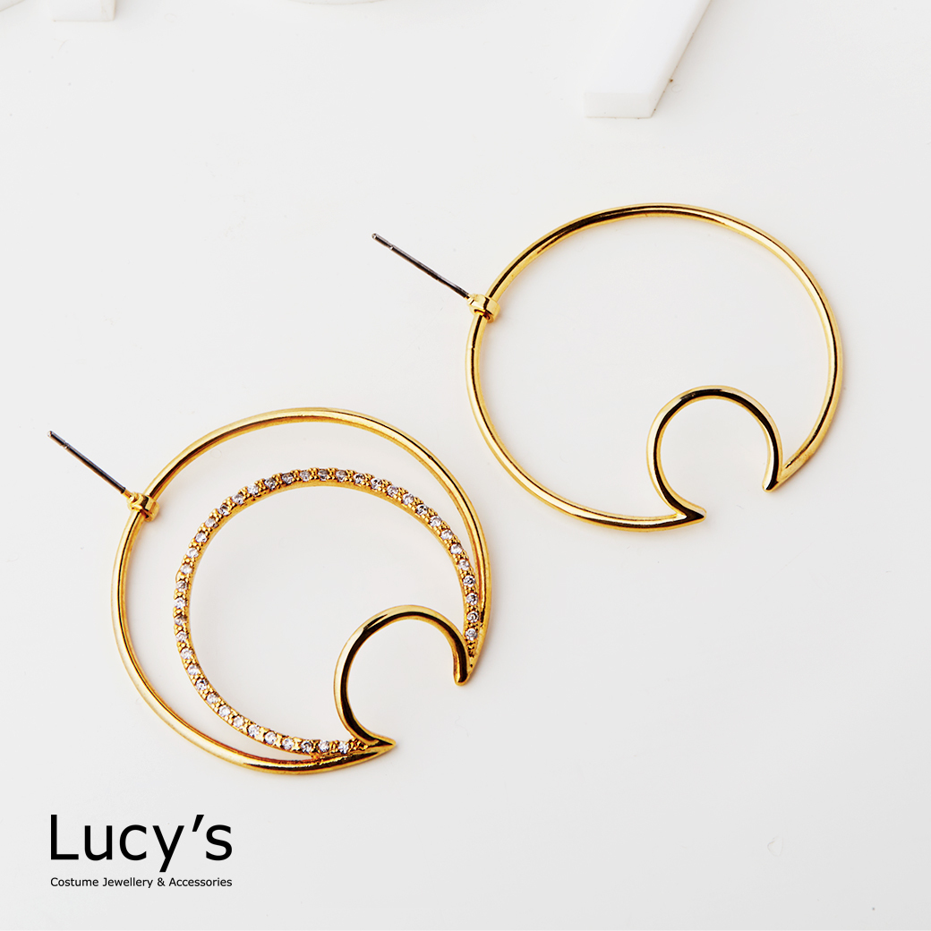 彎月 耳環 (二色) (98469/98470)