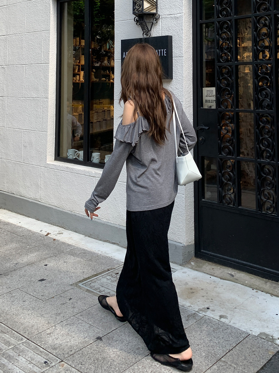 9W19 精緻緹花刺繡A字長裙 兩色