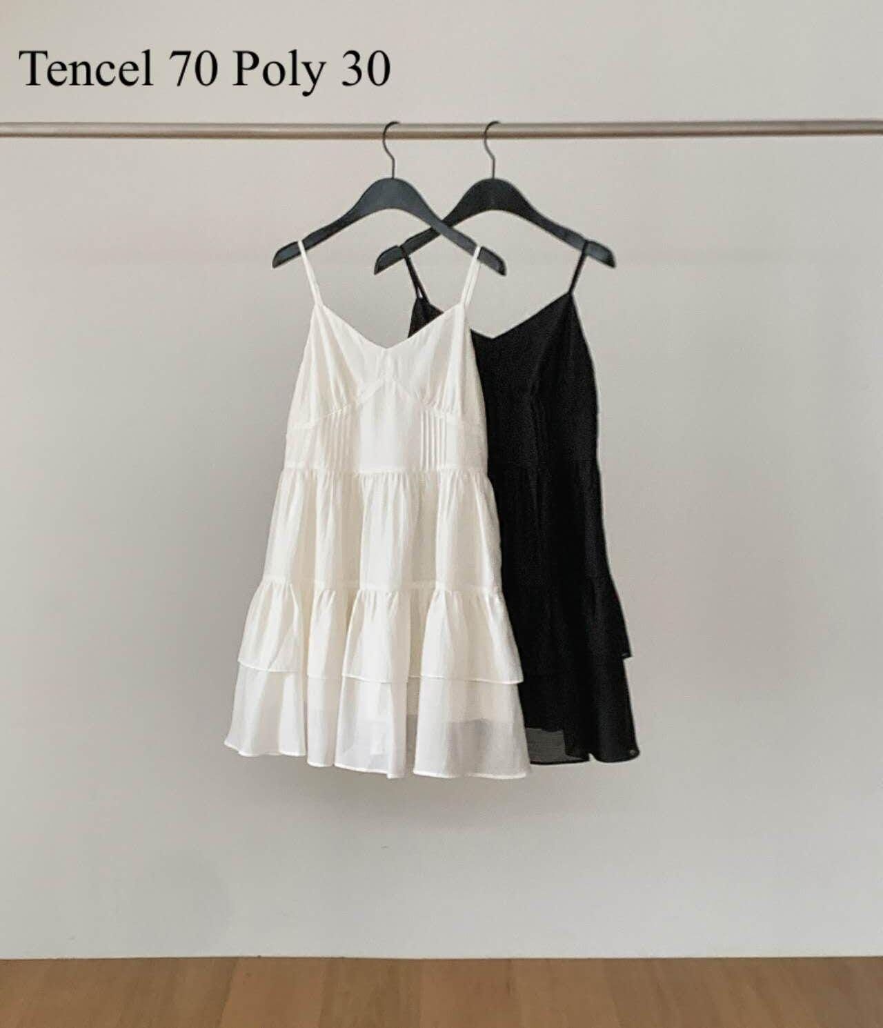 DR5022 吊帶V領層層蛋糕裙