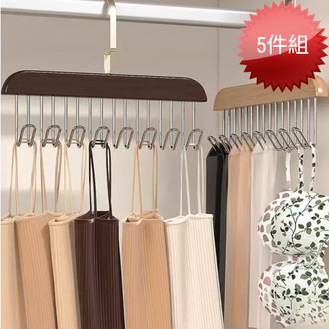 多功能掛勾式旋轉衣架(5件組)