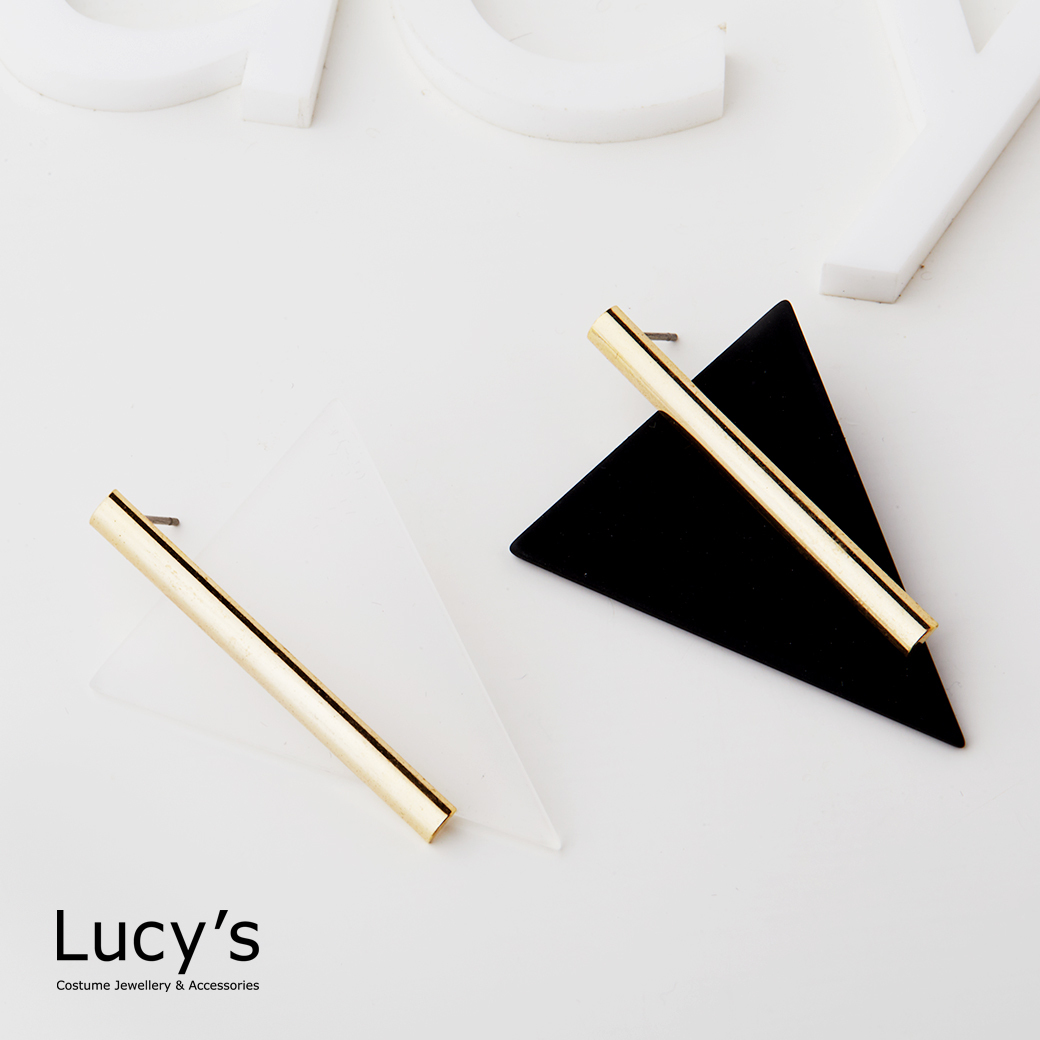 幾何三角襯衫 耳環 (三色) (95736/95737/95738)