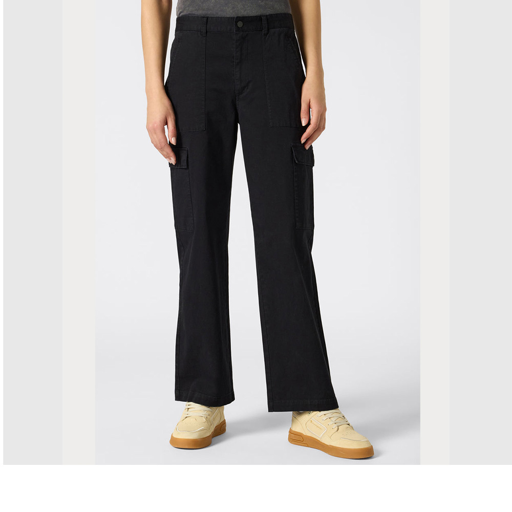 女款- ROCHESTER 多口袋工裝長褲-炭黑色（117802-KK001）