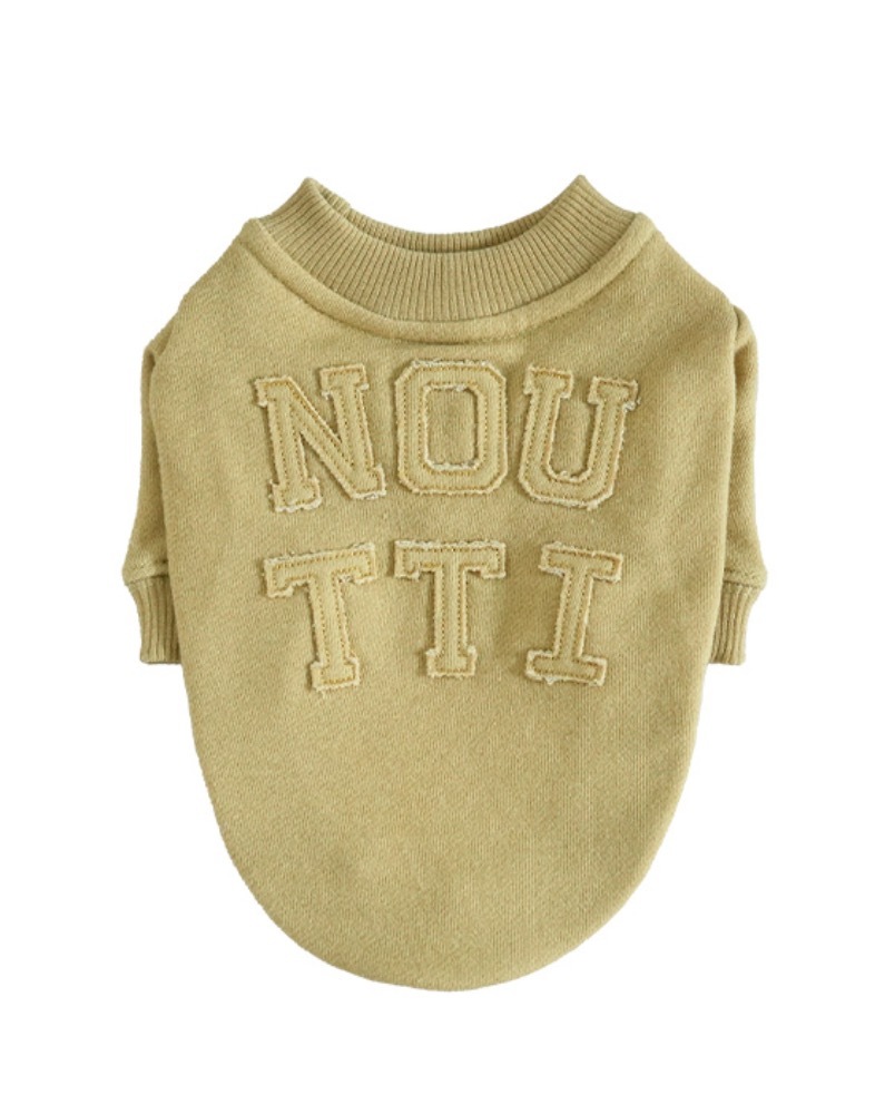 Noutti 律動水洗圓領衛衣_芥末