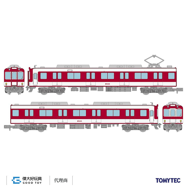 TOMYTEC 336792 鐵道系列 近畿日本鐵道8000系 (初期車・新塗裝・有裾帶) A (2輛)