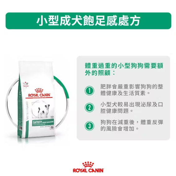 Royal Canin - 獸醫配方 - Satiety Support For Small Dogs (SSD30) 小型成犬飽足感處方乾糧