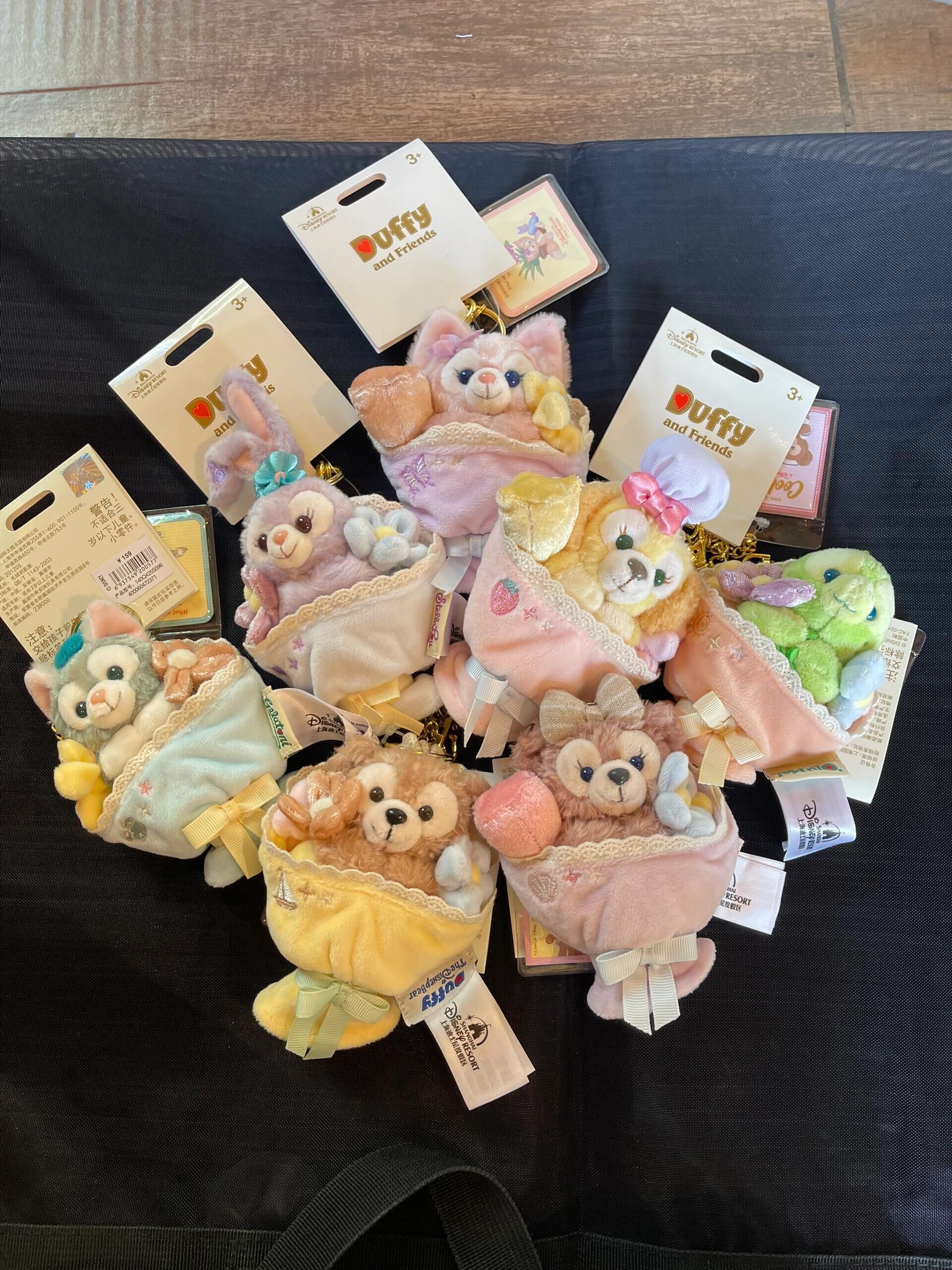 迪士尼 官方正版 達菲家族 迷你花束系列 毛絨鑰匙圈 吊飾 花束 7款(任買兩件711免運)/預購