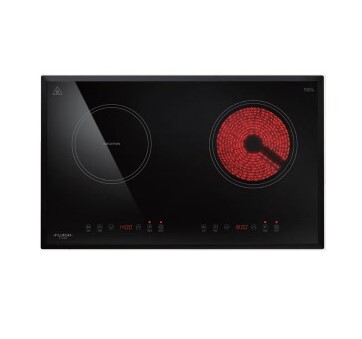 德國上將 Giggas  GL-9888‧座檯‧嵌入式‧2合1雙頭電磁爐+電陶爐‧2800W‧香港行貨,原廠1年保養‧