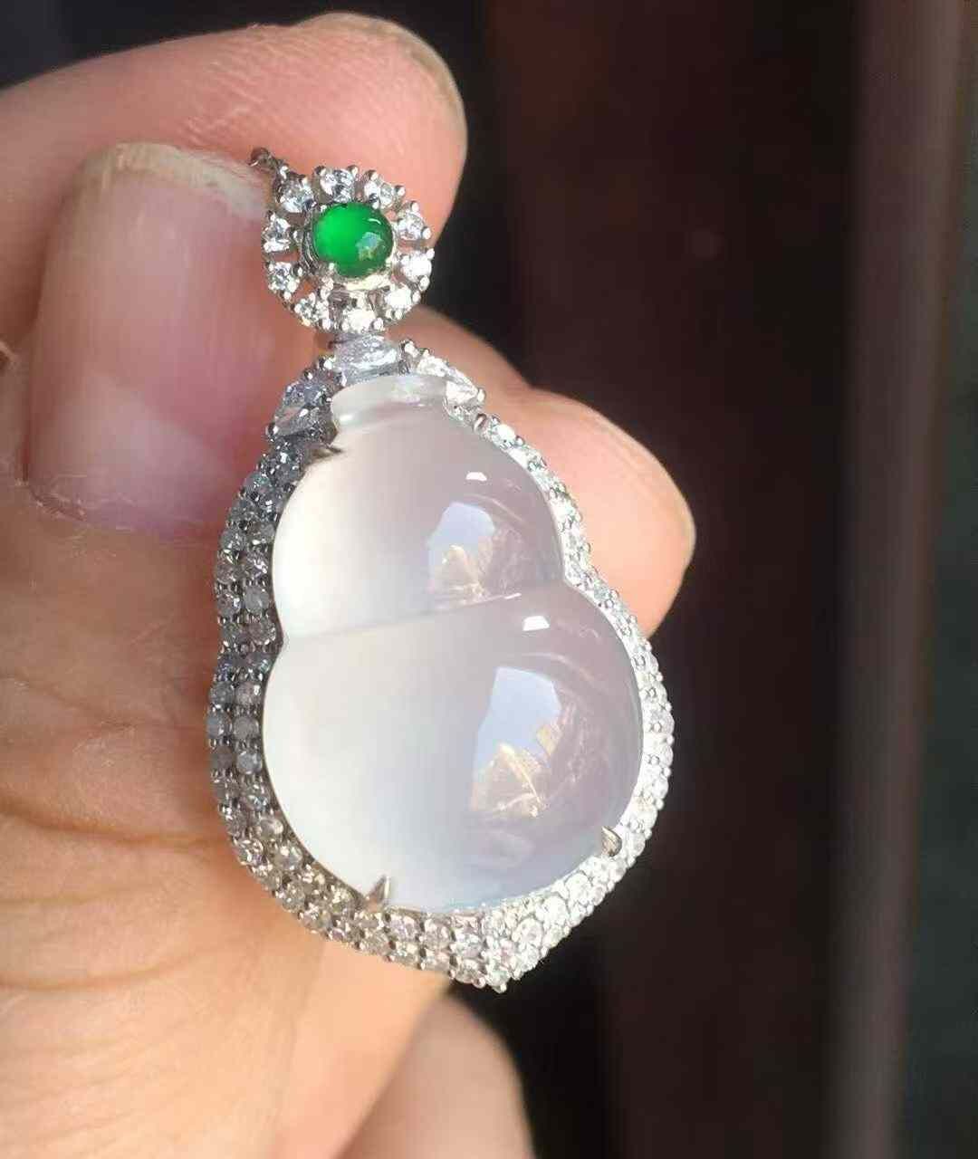 翡翠冰種葫蘆,天然翡翠A玉, 緬甸玉, Jade, Jadeite