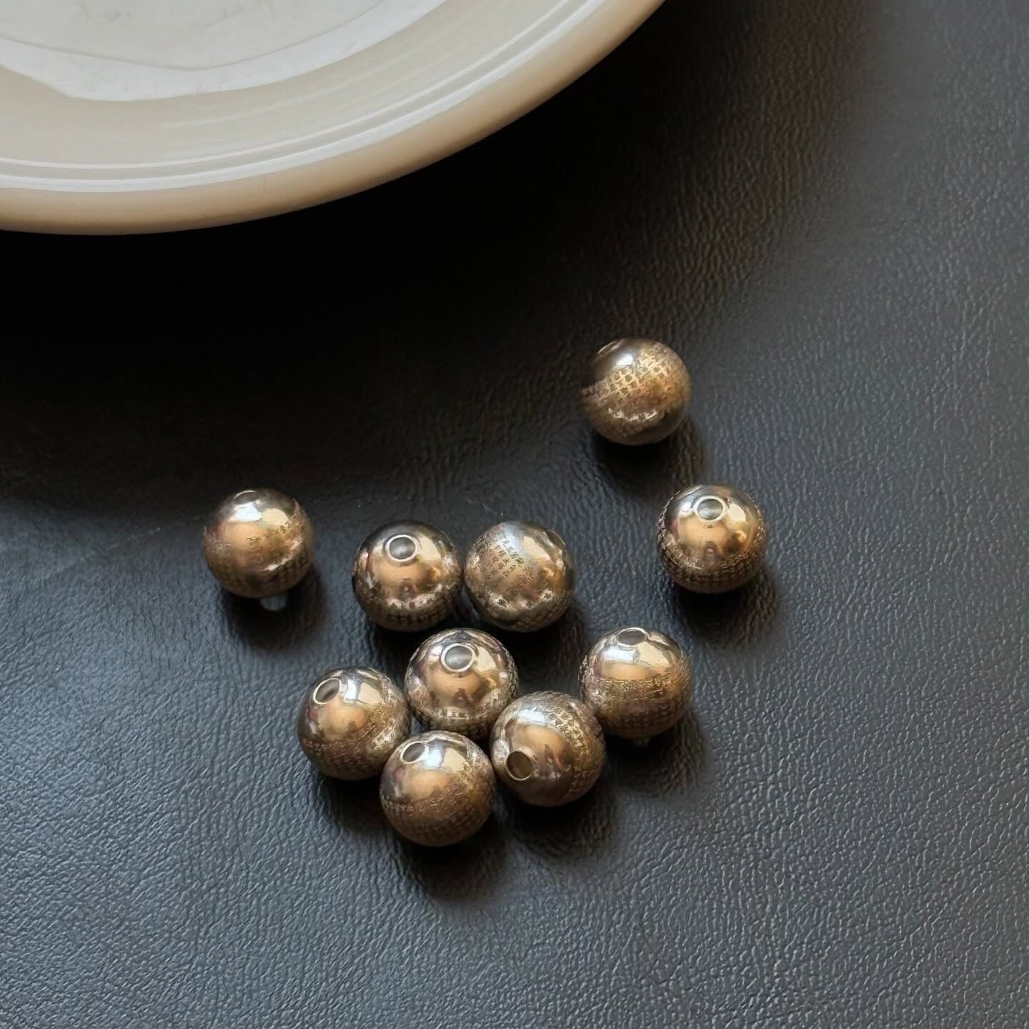 [原石] 925銀隔珠 心經 串珠配件