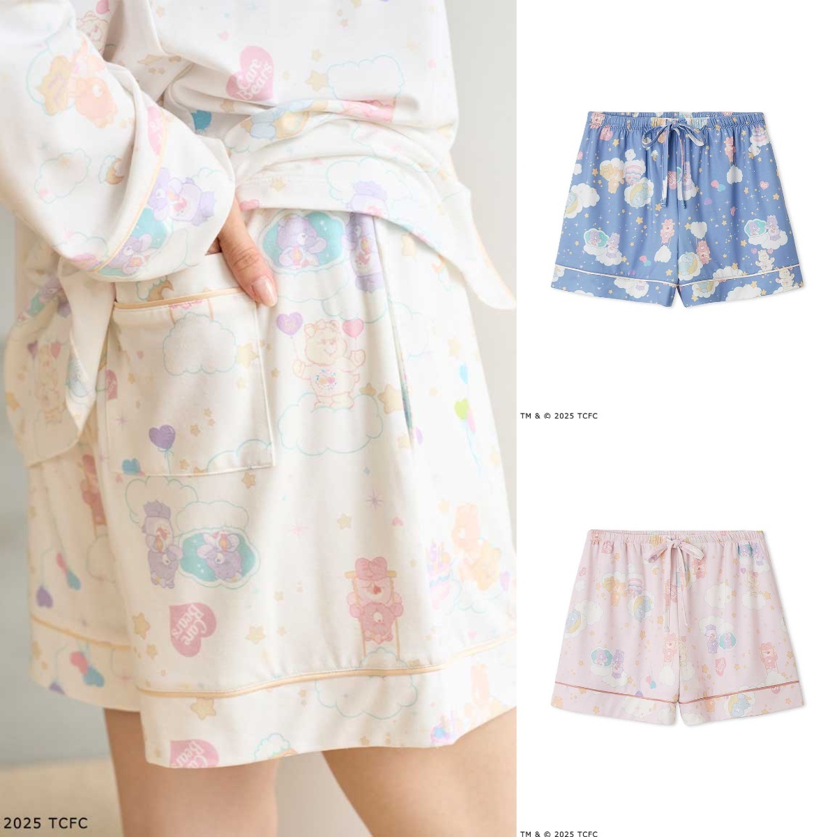 預購┃SNIDEL HOME Care Bears 彩虹熊 愛心熊 滿版 短褲 家居服