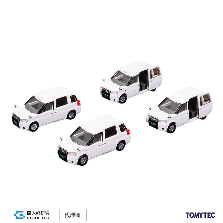 TOMYTEC 337812 車輛系列 基本 JPN計程車-白 (4輛)