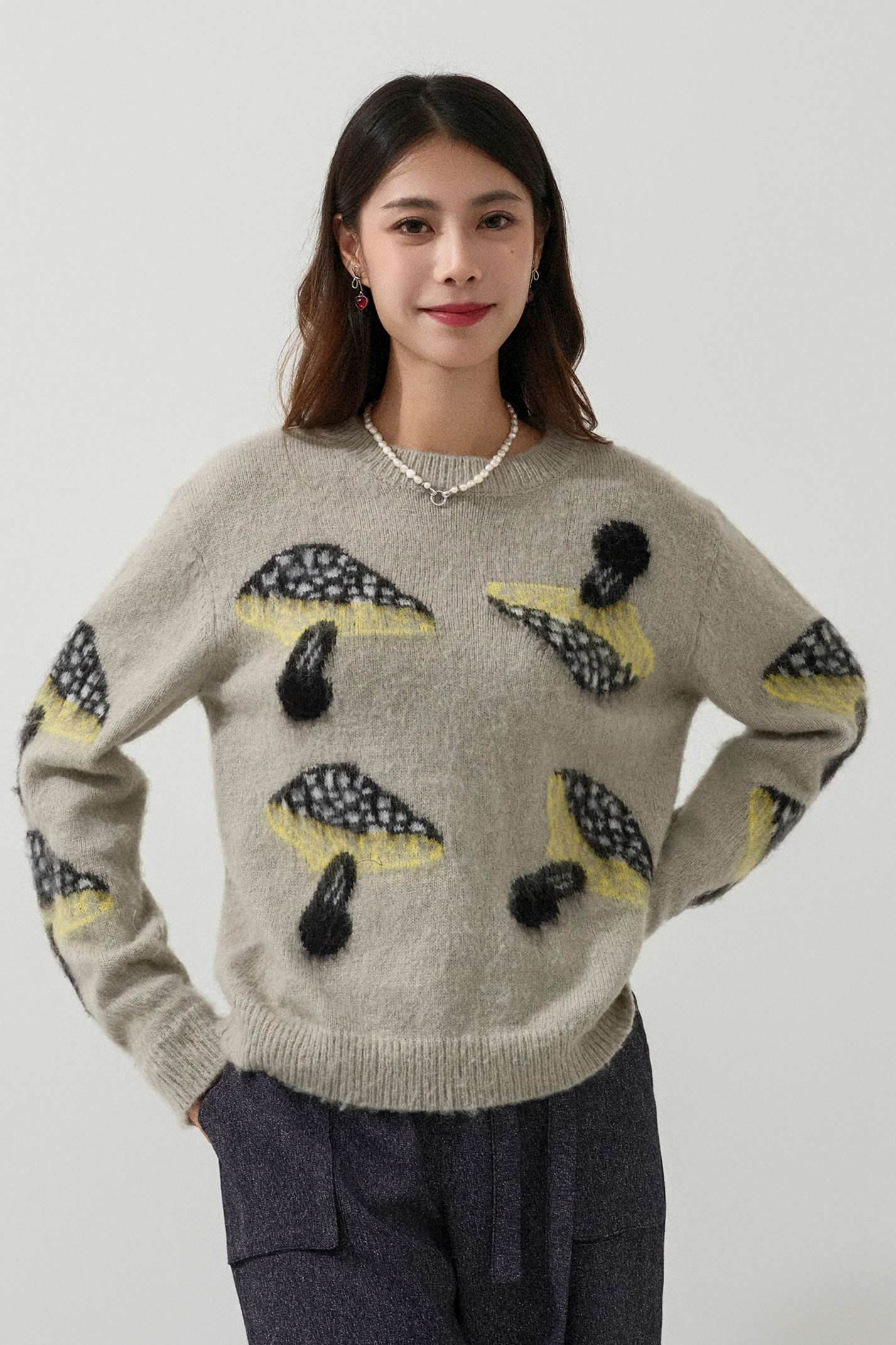 磨菇織花morhair冷衫（現貨款式）