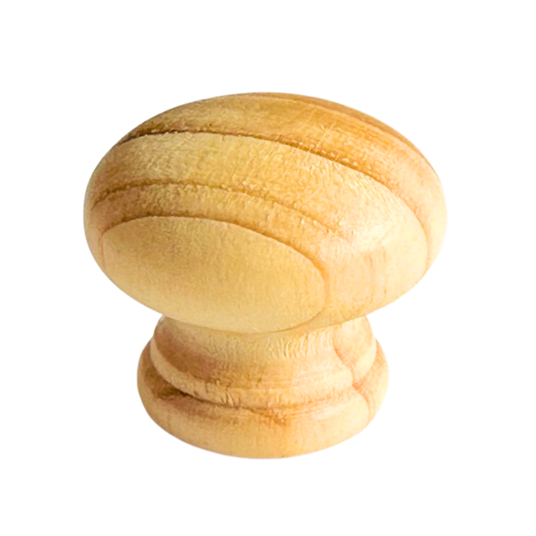 【五金小姐】台灣製 香菇把手 30mm 木製把手 松木