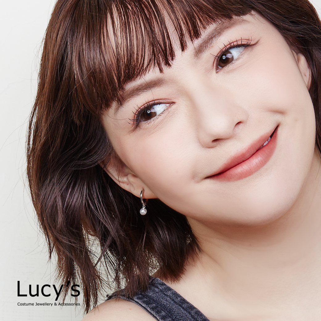 珍珠冰痕 易扣耳環 (113573)