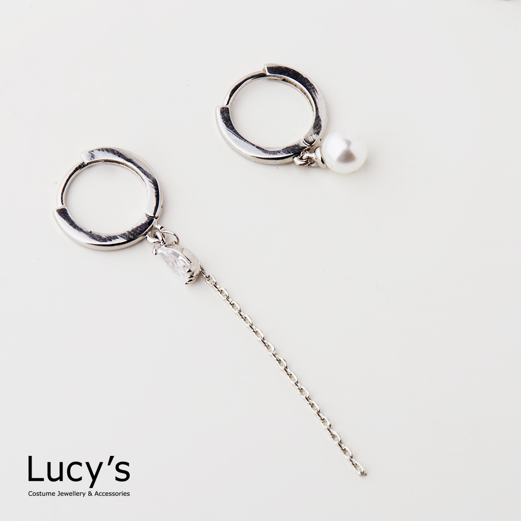 珍珠冰痕 易扣耳環 (113573)