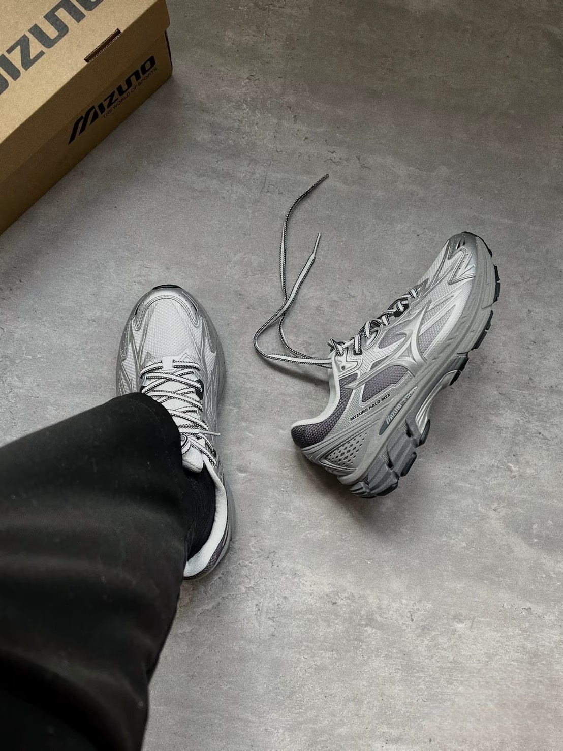 Mizuno HALO MIX 銀灰 復古 慢跑鞋 男女同款 D1GH240817