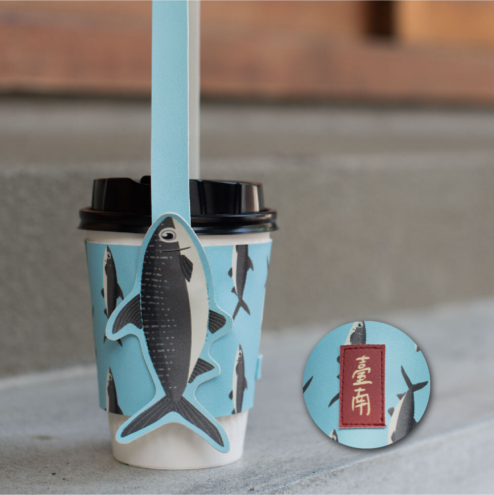 環保杯袋-臺南虱目魚(海鹽藍)
