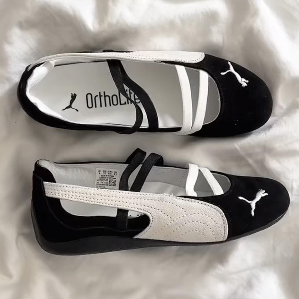 PUMA SPEEDCAT BALLET 芭蕾舞鞋 黑白 麂皮 瑪莉珍 女鞋 401287-06