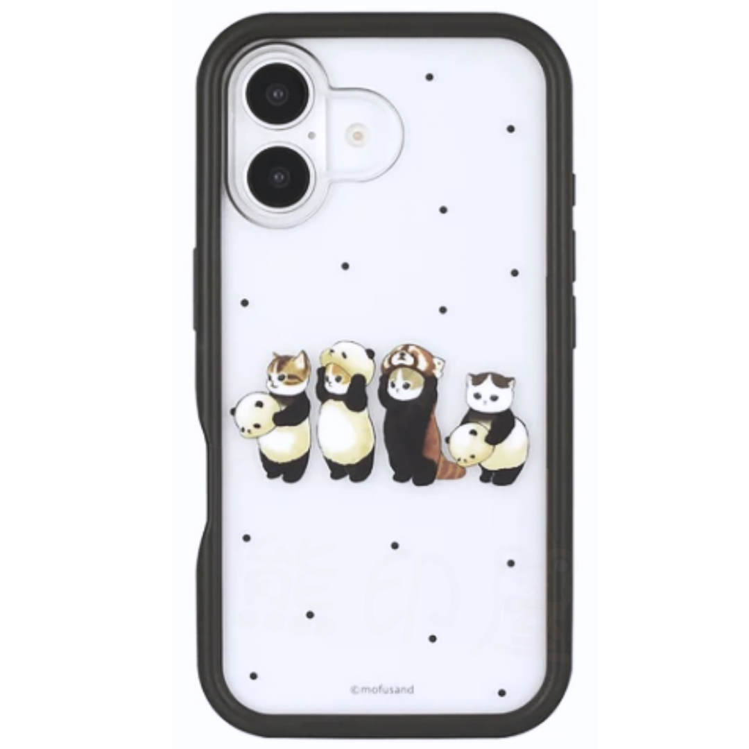 Mofusand 熊貓款iPhone 16透明保護手機殼