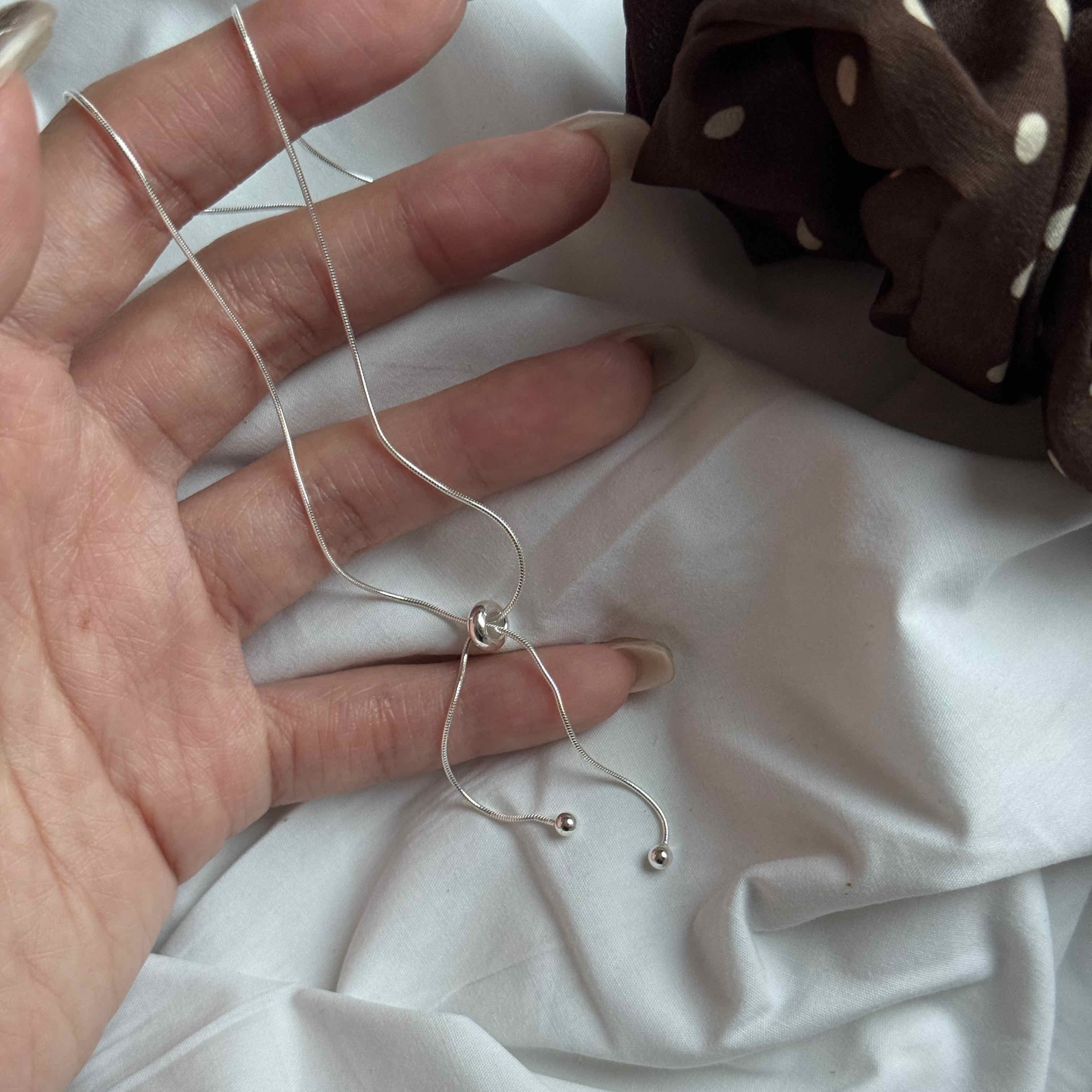 🇰🇷闆娘推薦！925 silver 可調節蛇鏈項鍊