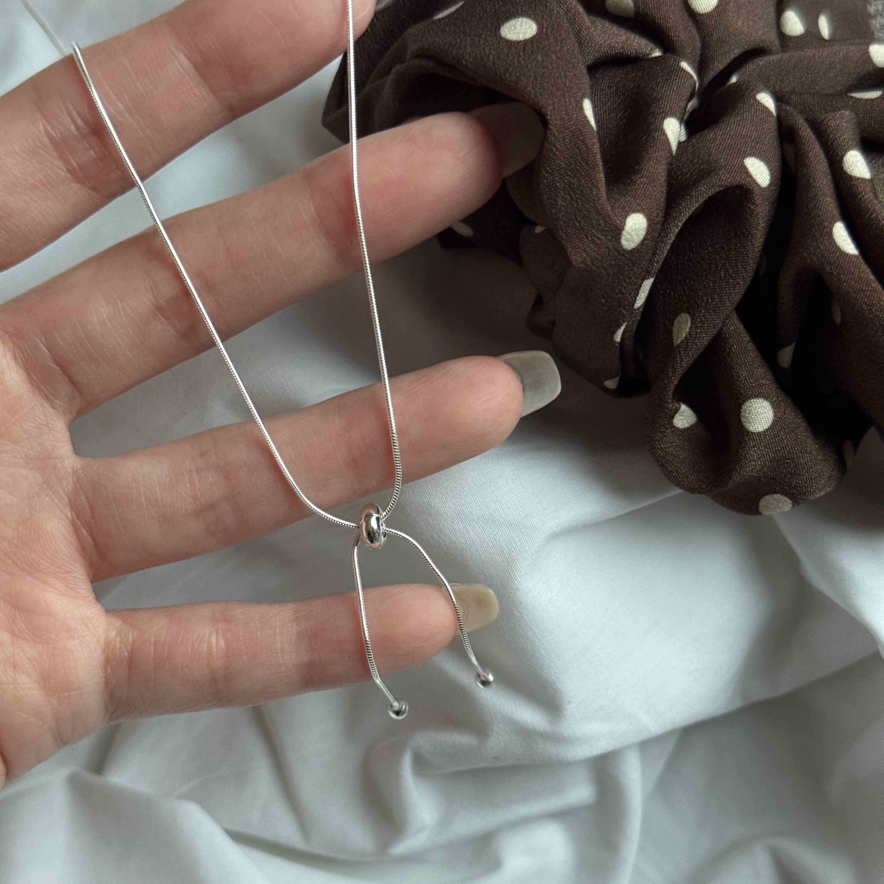 🇰🇷闆娘推薦！925 silver 可調節蛇鏈項鍊