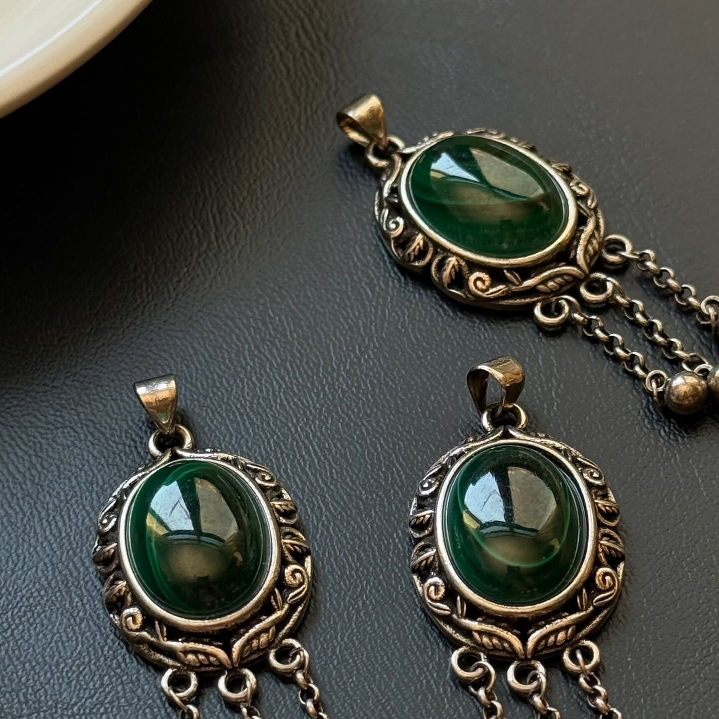 [原石] 孔雀石 項鍊吊墜