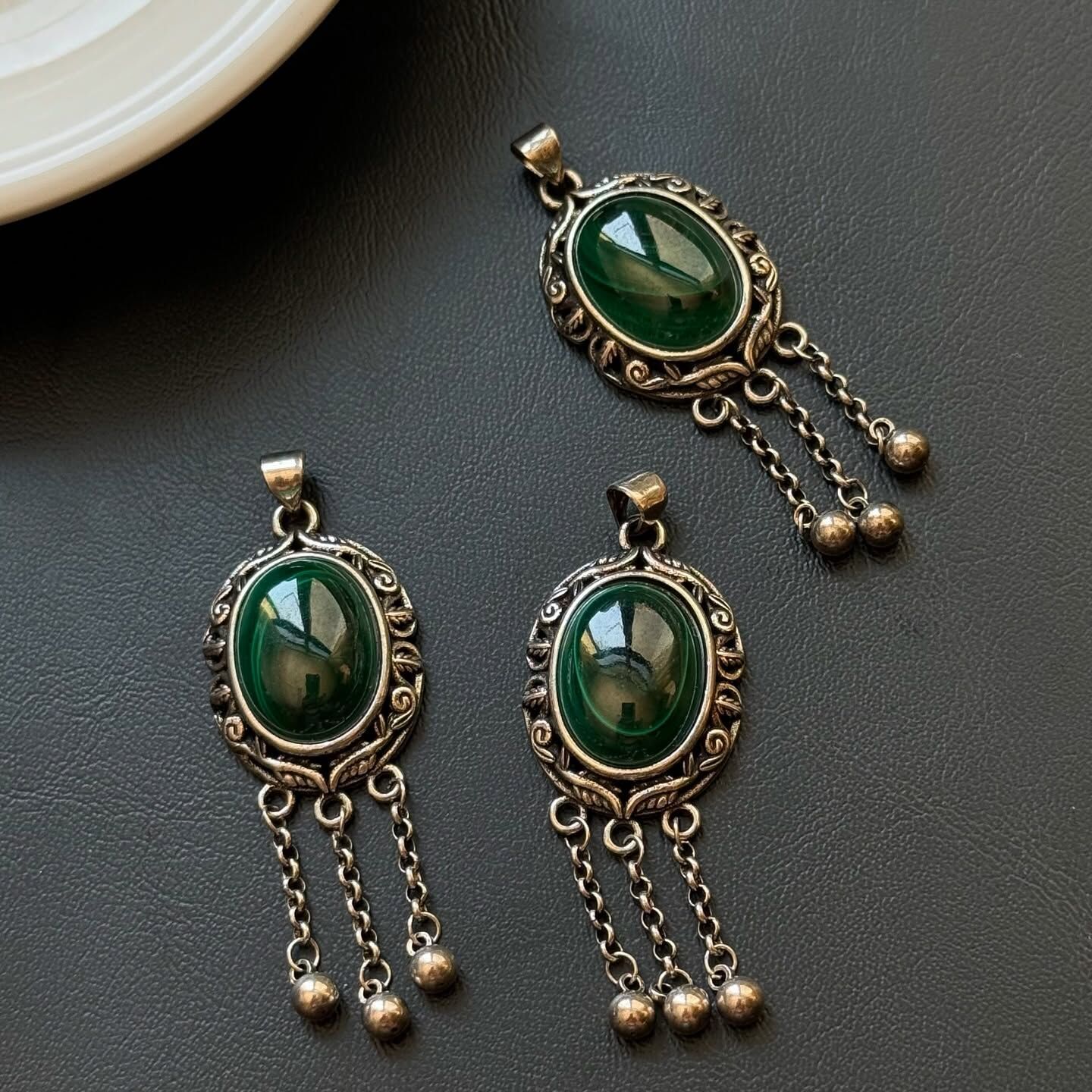 [原石] 孔雀石 項鍊吊墜