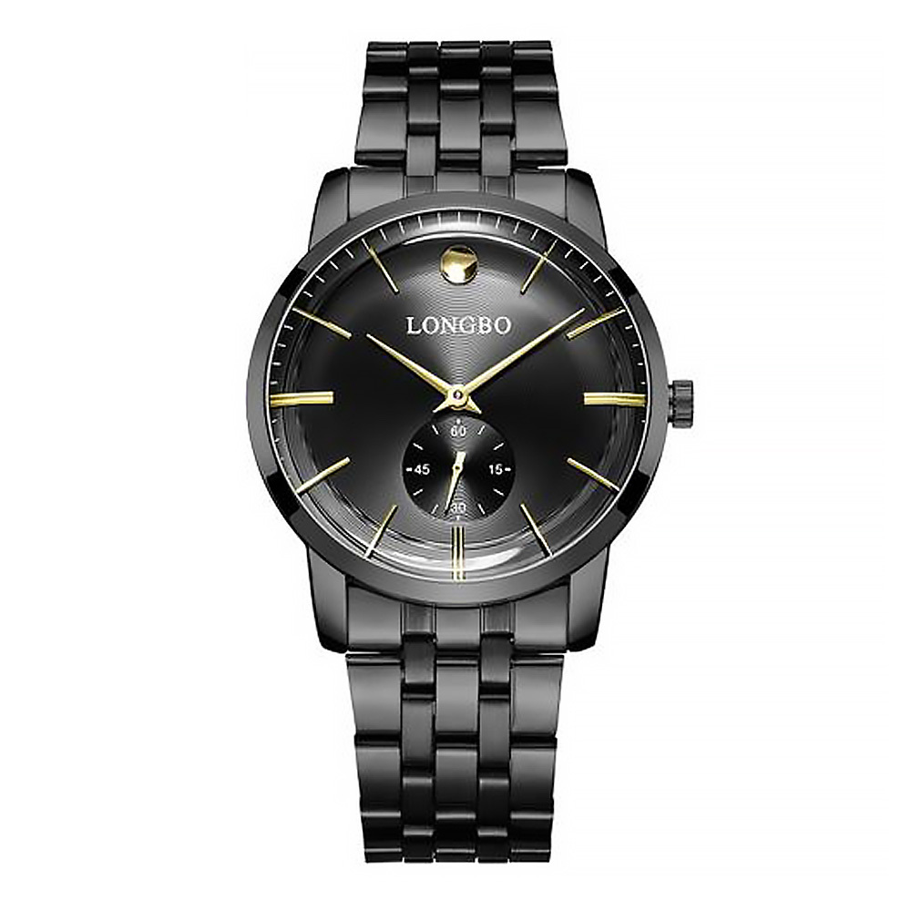 【LONGBO 朗博】LB-80572 時尚 經典 不鏽鋼 手錶