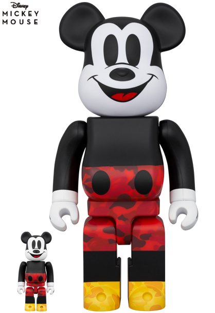 BE@RBRICK BAPE(R) MICKEY MOUSE COLOR Ver.100％ & 400％