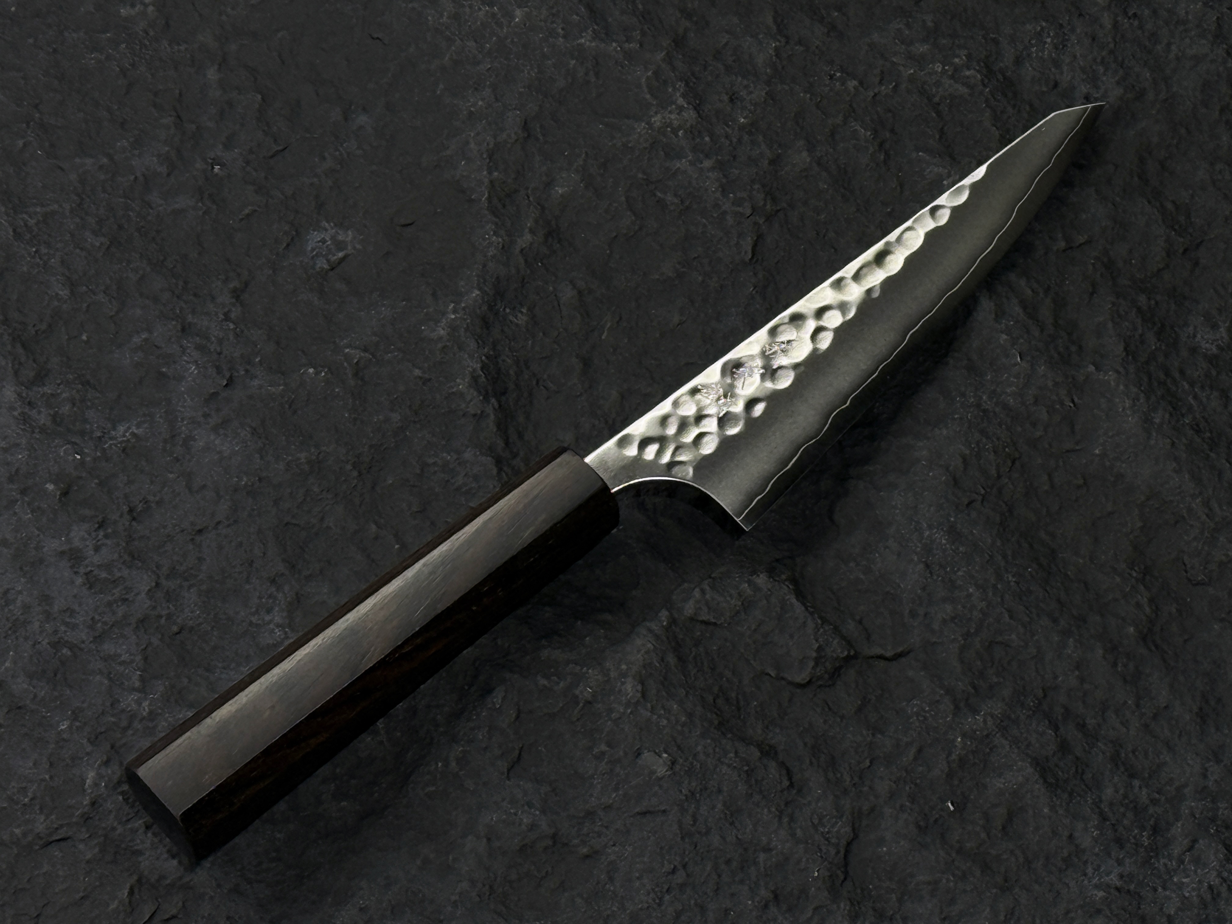 加藤義実 SG2 粉末鋼 丸槌目 骨透 黑檀柄