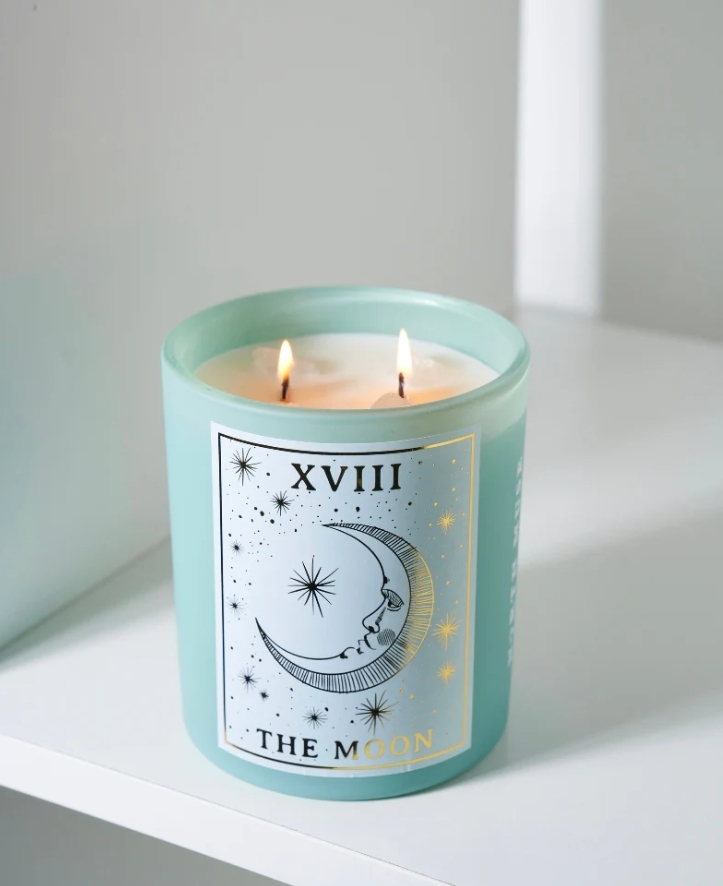 Midnight Sandalwood Candle infused with Clear Quartz, 430g