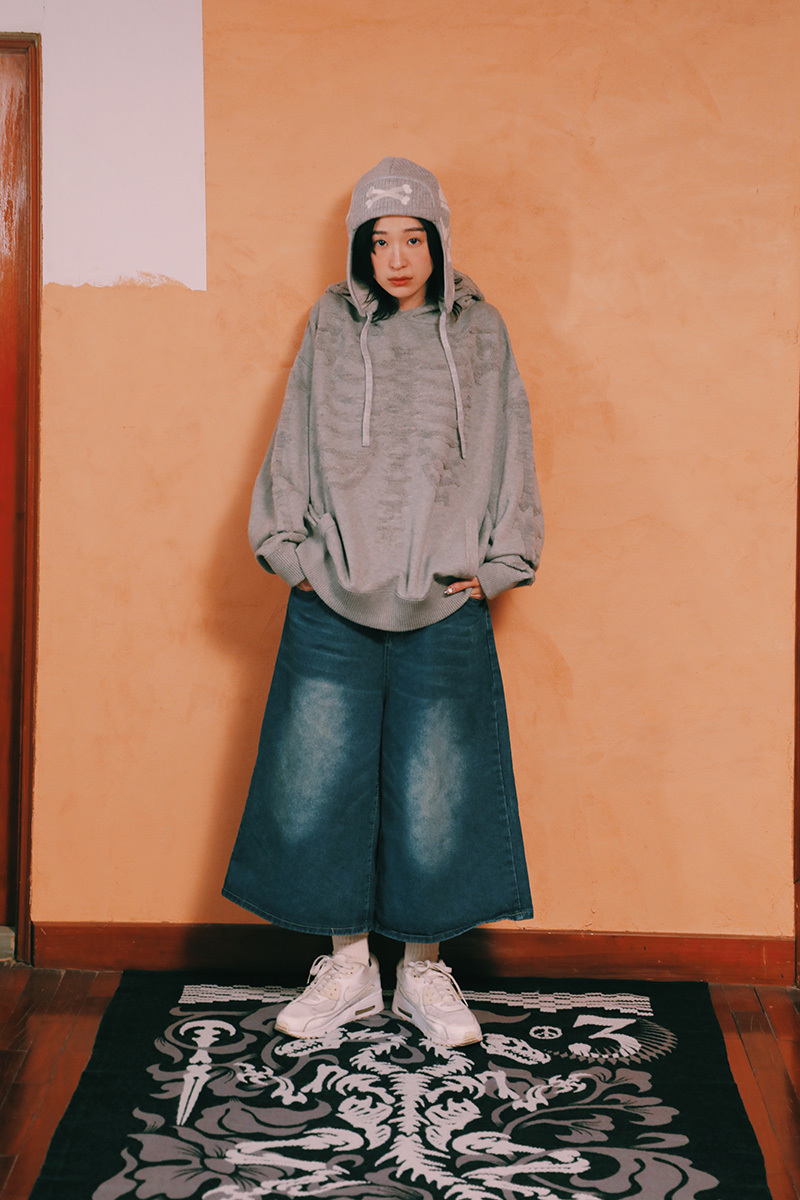 [D3C] Full Frame Hoodie Gray