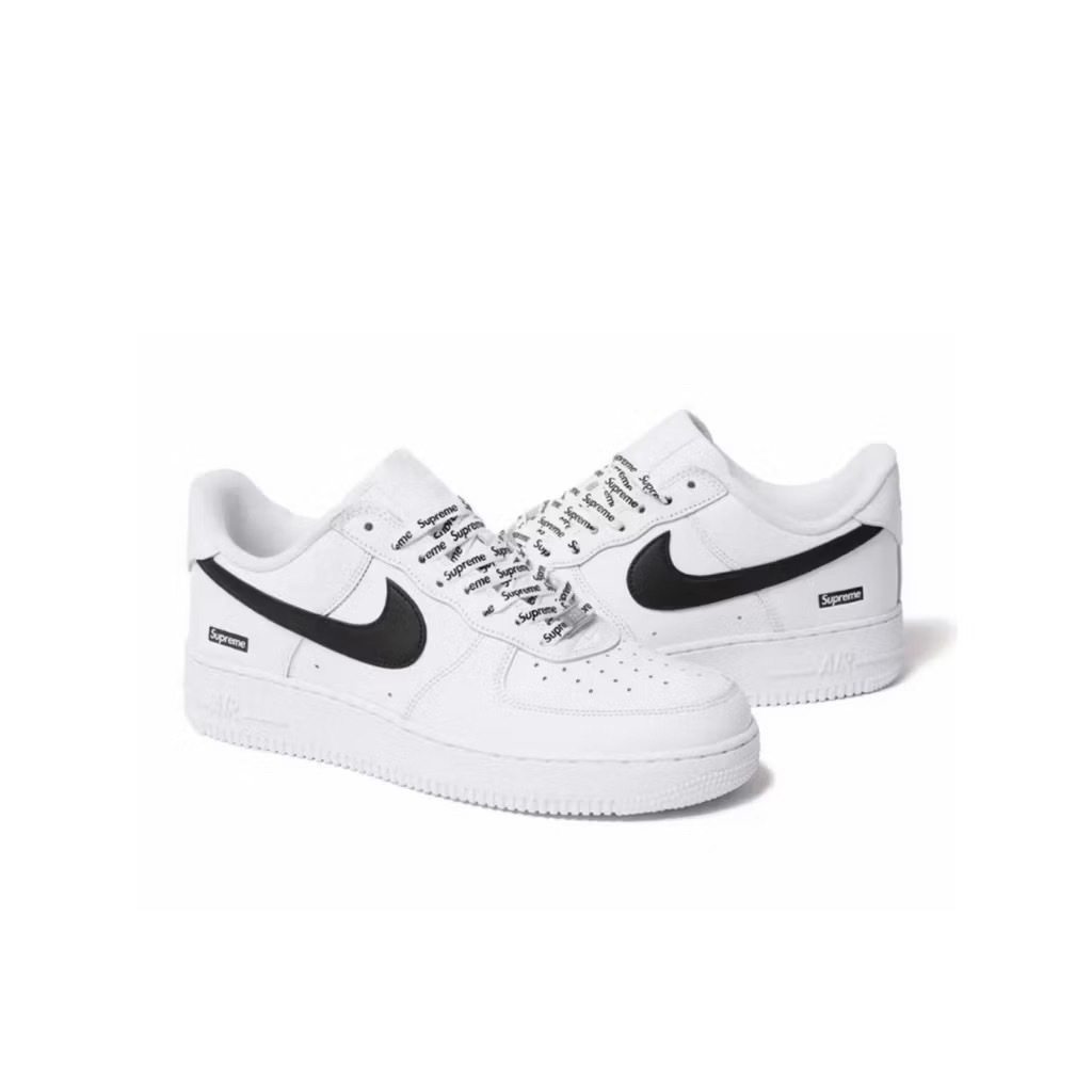 <連線代購商品> Supreme x Nike Air Force 1 Low 2025 白底黑勾 CU9225-102