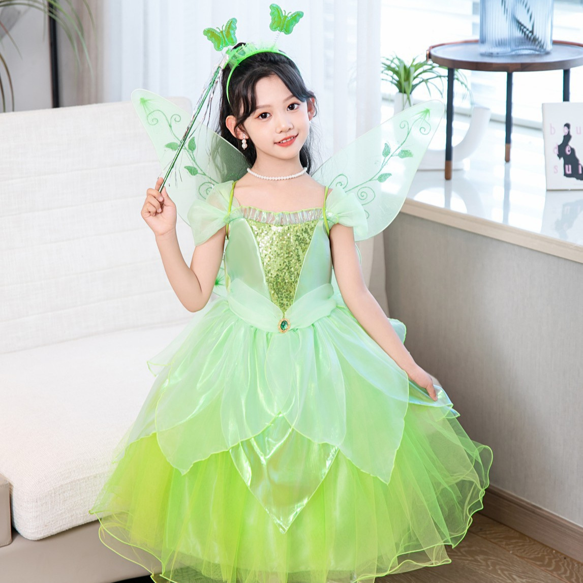 萬聖節  蒂安娜小精靈花仙子洋裝 亮片款 100-150 #SB32