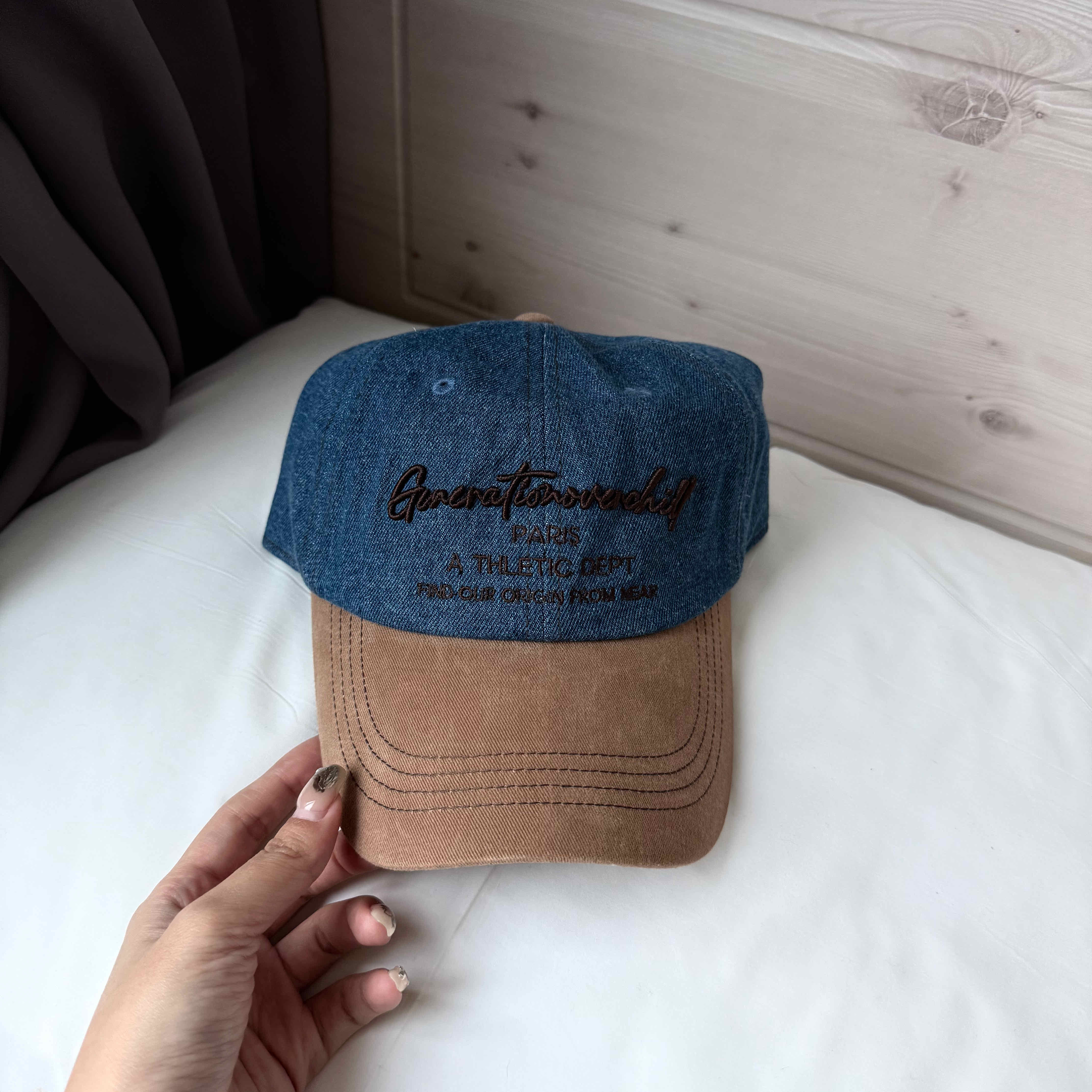 🇰🇷小男孩風牛仔刺繡鴨舌帽