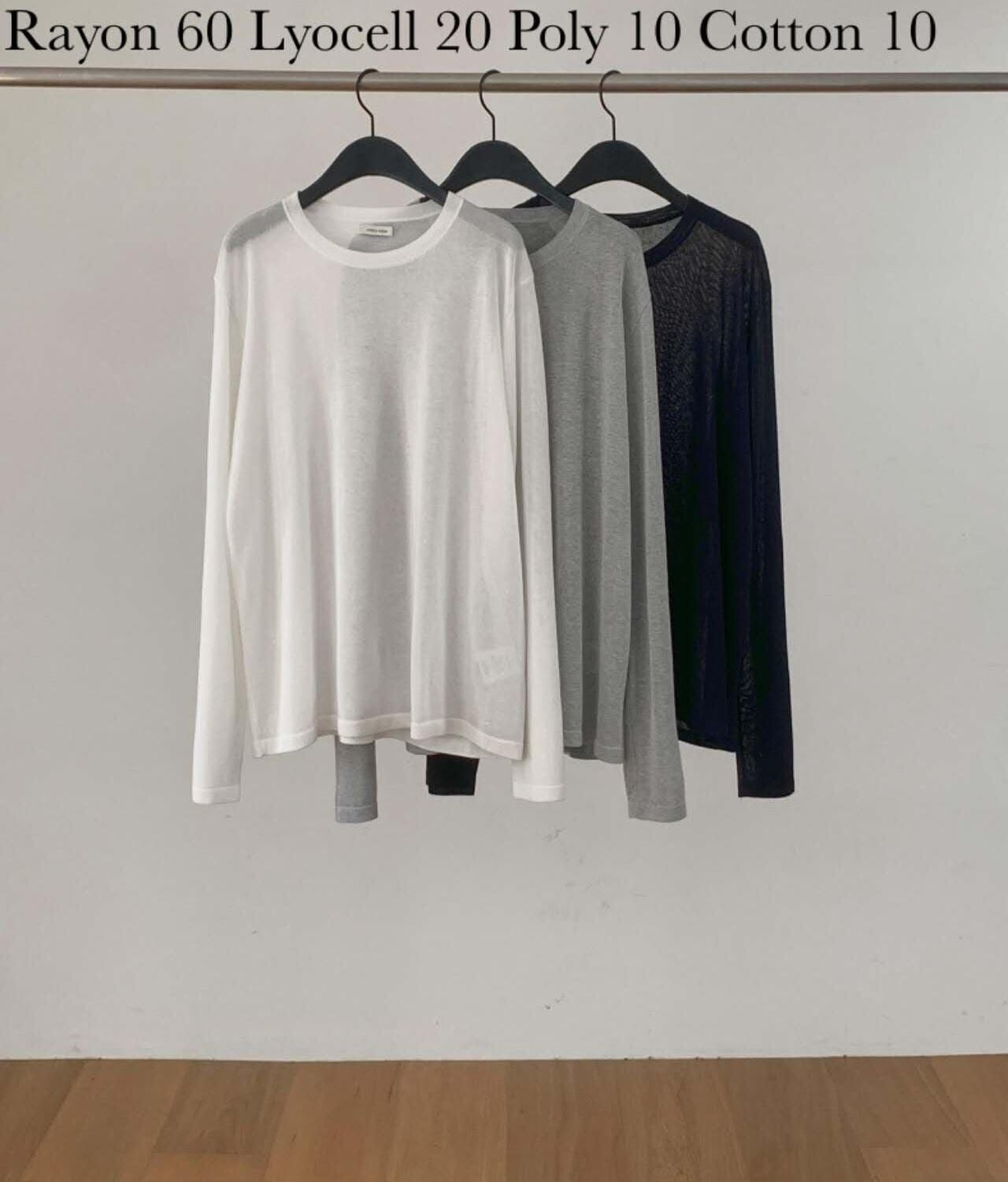 DR5058 透膚圓領百搭長袖上衣