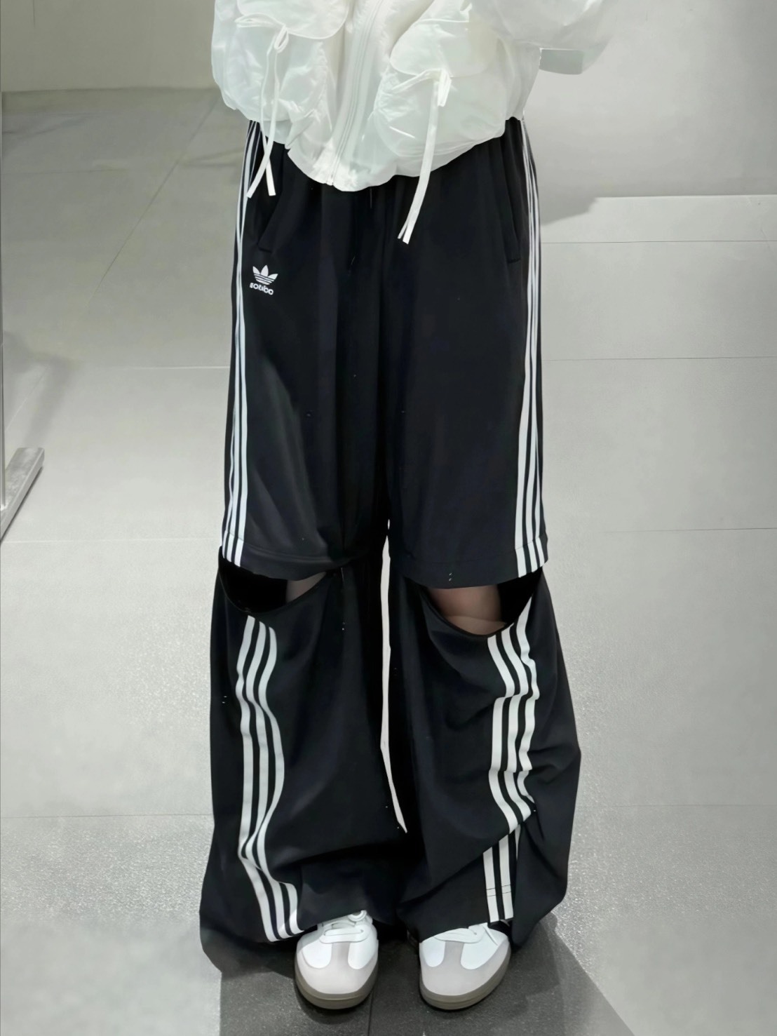 ADIDAS ADILENIUM OVERSIZED 兩穿 寬鬆 復古闊腿 長褲