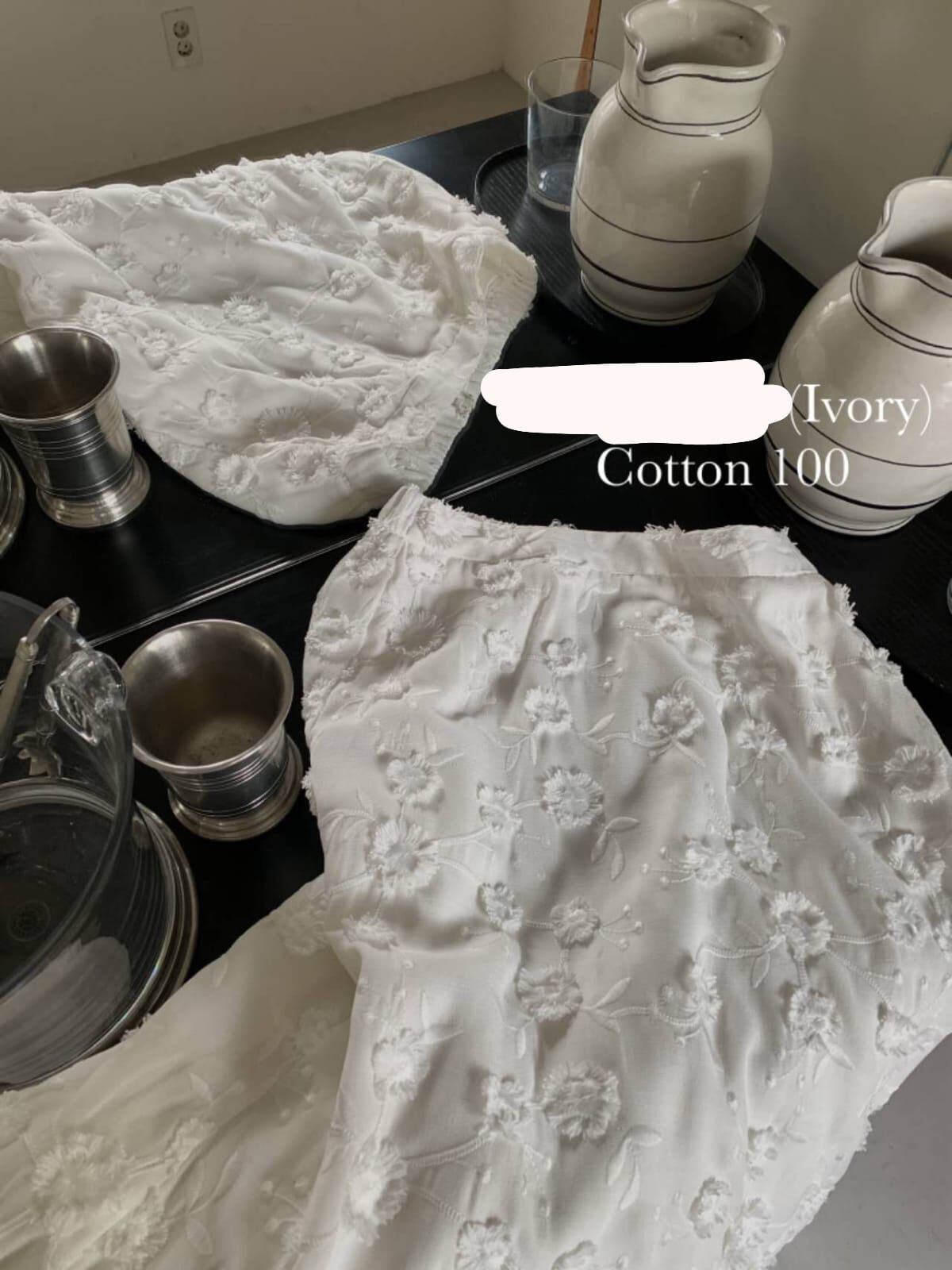 DR5063 立體花花刺綉半身長裙