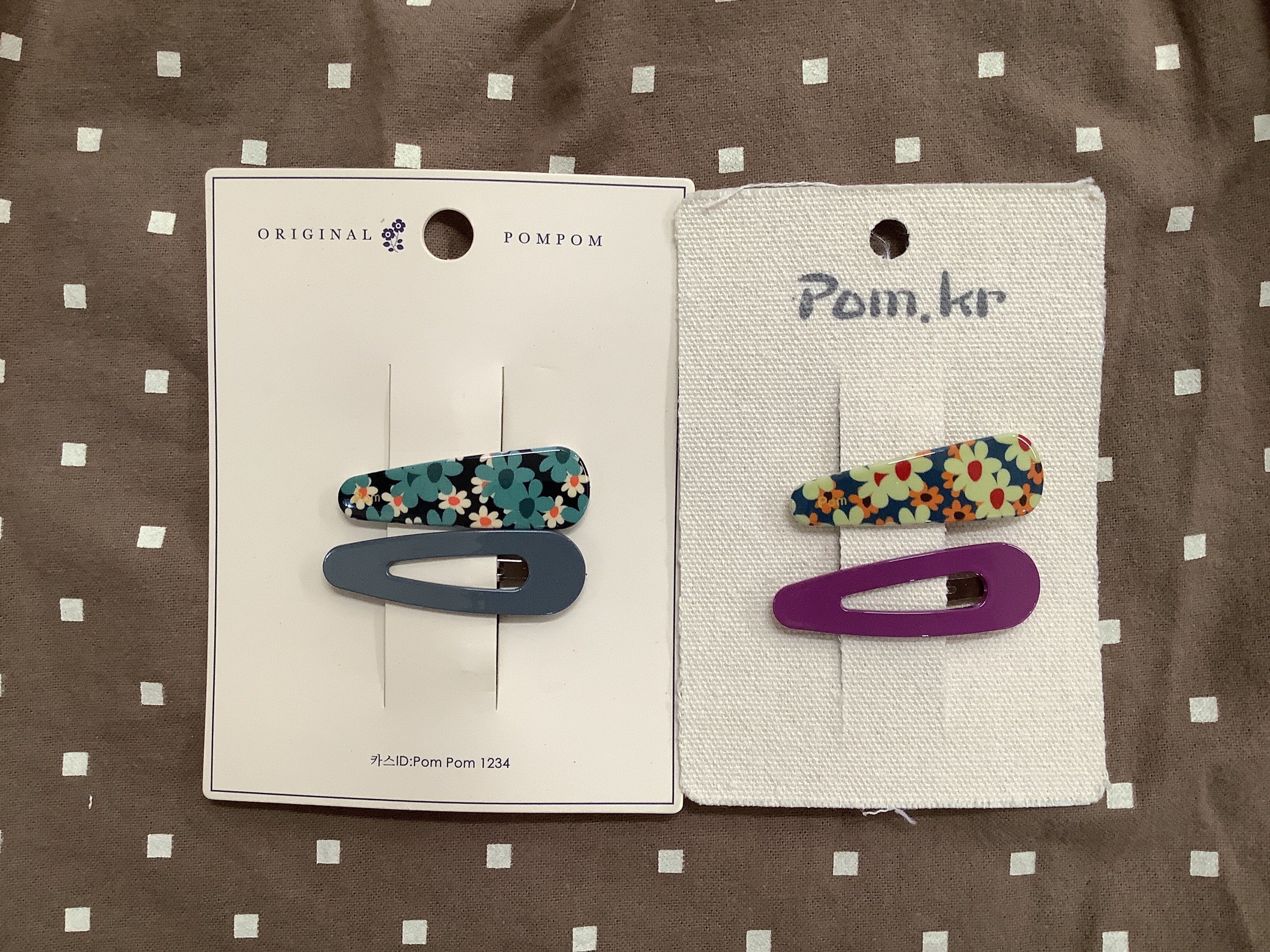 塑膠素色花朵髮夾