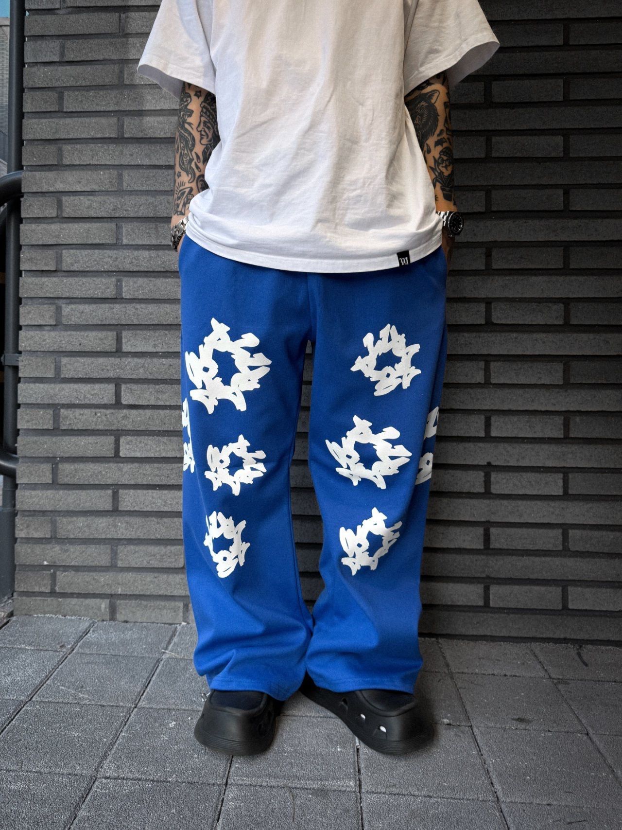 花花圖案可束腳運動褲 P8H-161P