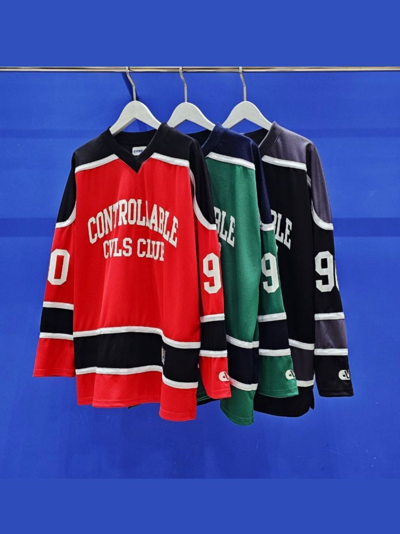 V領英文字長袖衫 COVILL-223T