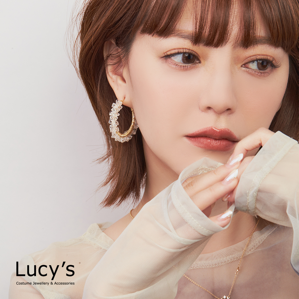 冰晶 圈型耳環 (124455)