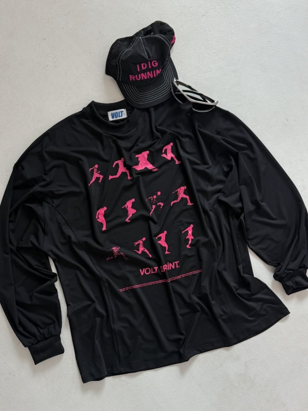 英文字圖案長袖衫 VOLT-105T