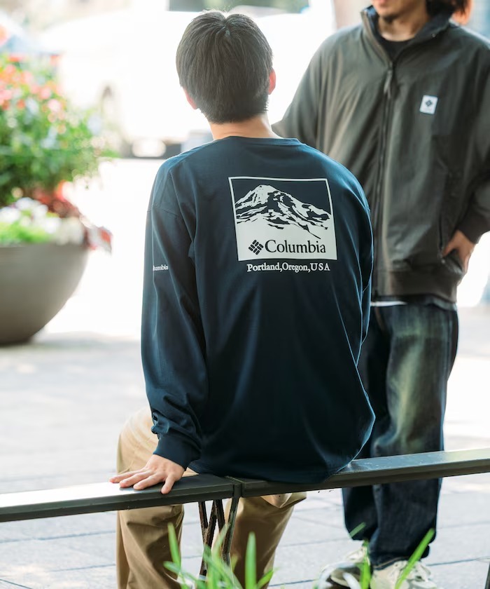 日版 Columbia Imperial Park Back Print L/S T-Shirt