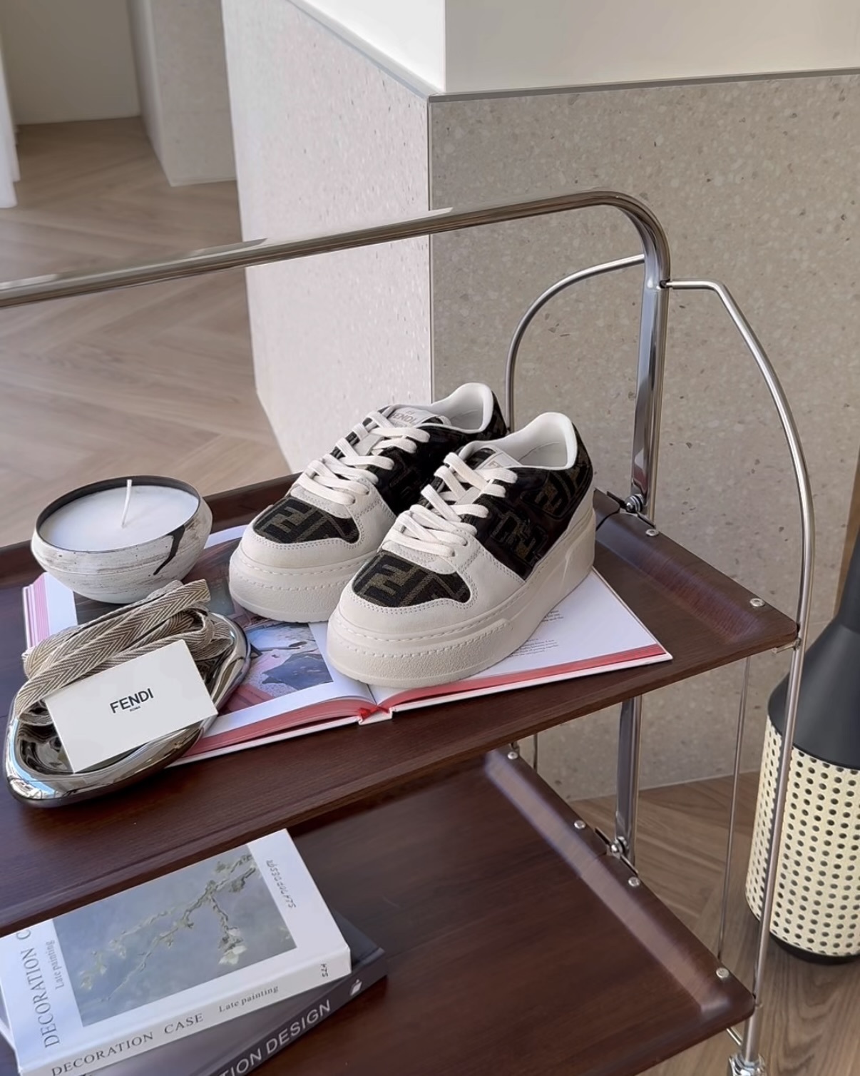 FENDI｜MATCH 厚底休閒鞋 棕色老花