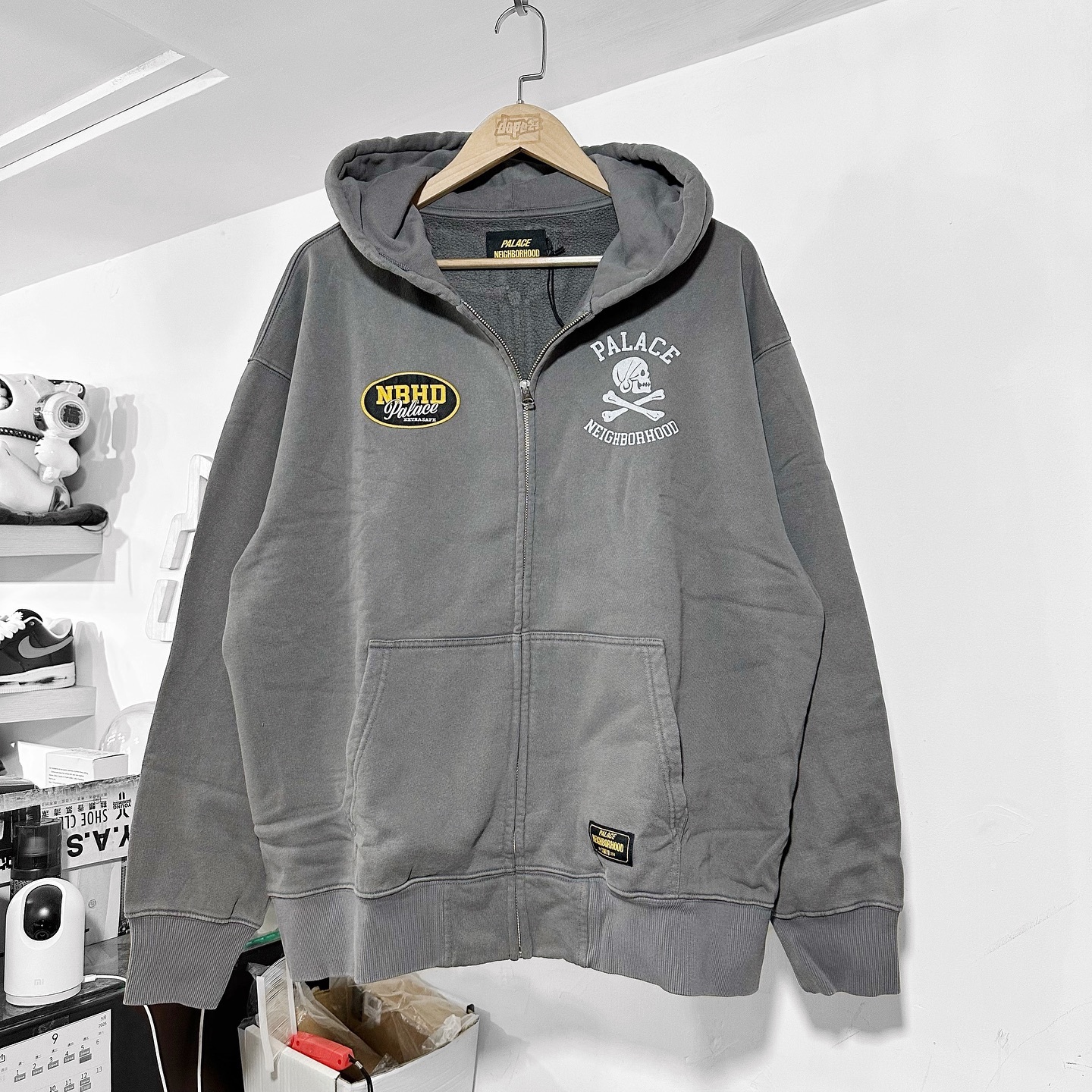 PALACE NEIGHBORHOOD SKULL ZIP HOODIE 拉鏈外套兩色